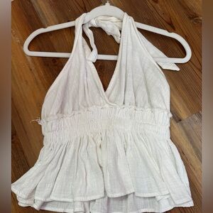 White beach shirt/ ocean drive